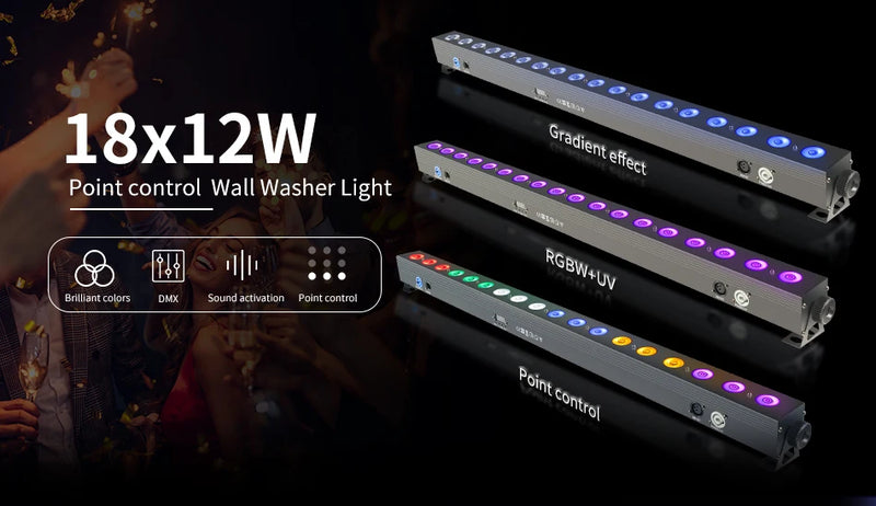Barre LED DMX 18 x 12 W – vue 2