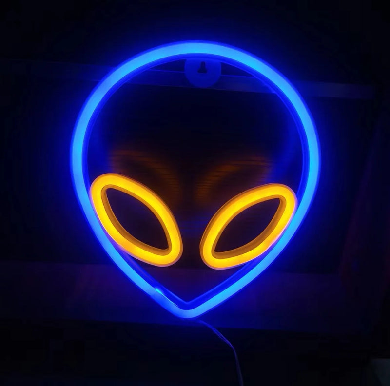 Néon LED déco gaming et chambre, 23 motifs au choix, piles ou USB