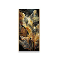 Tableau lumineux feuilles dorées – vue 9