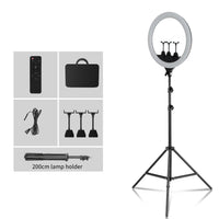 Ring light LED 45-48 cm, trépied au choix, 3 supports téléphone