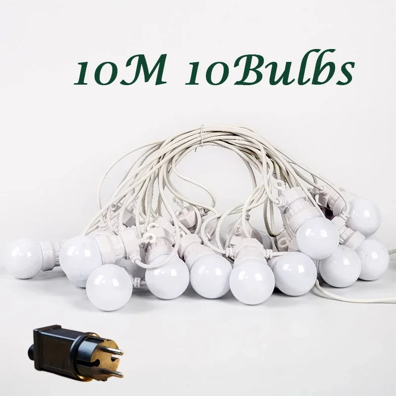 Guirlande guinguette G50 LED extérieur connectable – modèle de 10 m à 10 ampoules