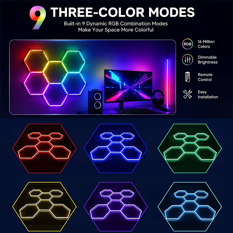 Éclairage hexagonal RGBW – vue 13