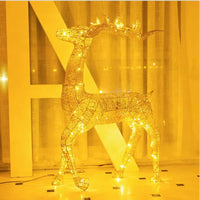 Renne lumineux LED en métal doré ou argenté de 50 à 120 cm