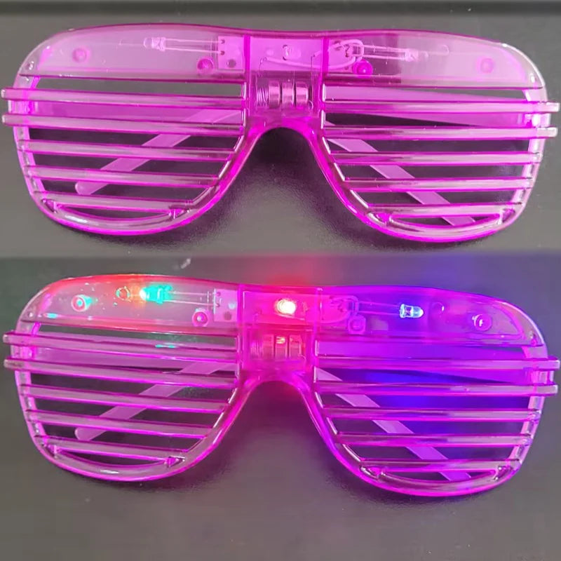 Lunettes LED lumineuses à lamelles pour soirée, 3 modes, lots de 5 à 50 pièces