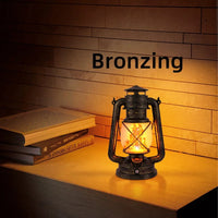 Lanterne LED rétro rechargeable – version bronze