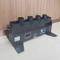 Canon à confettis 4 têtes 60 W, DMX 6 canaux et télécommande