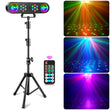 Jeu de lumière 4 en 1 sur trépied de 150 cm, 2 boules RVB rotatives et 14 LED, télécommande