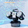 Machine à bulles rechargeable à deux têtes, lumières RGB et télécommande