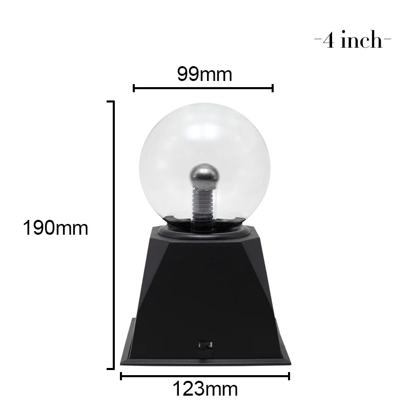 Lampe plasma boule magique tactile – modèle de 4 pouces, 19 cm de haut