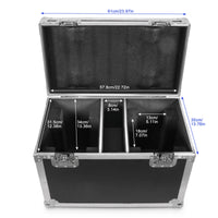 Flight case à roulettes pour 2 lyres wash 19 x 15 W