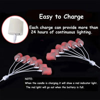 Bougies LED rechargeables à télécommande et minuterie, lot de 6 à 18