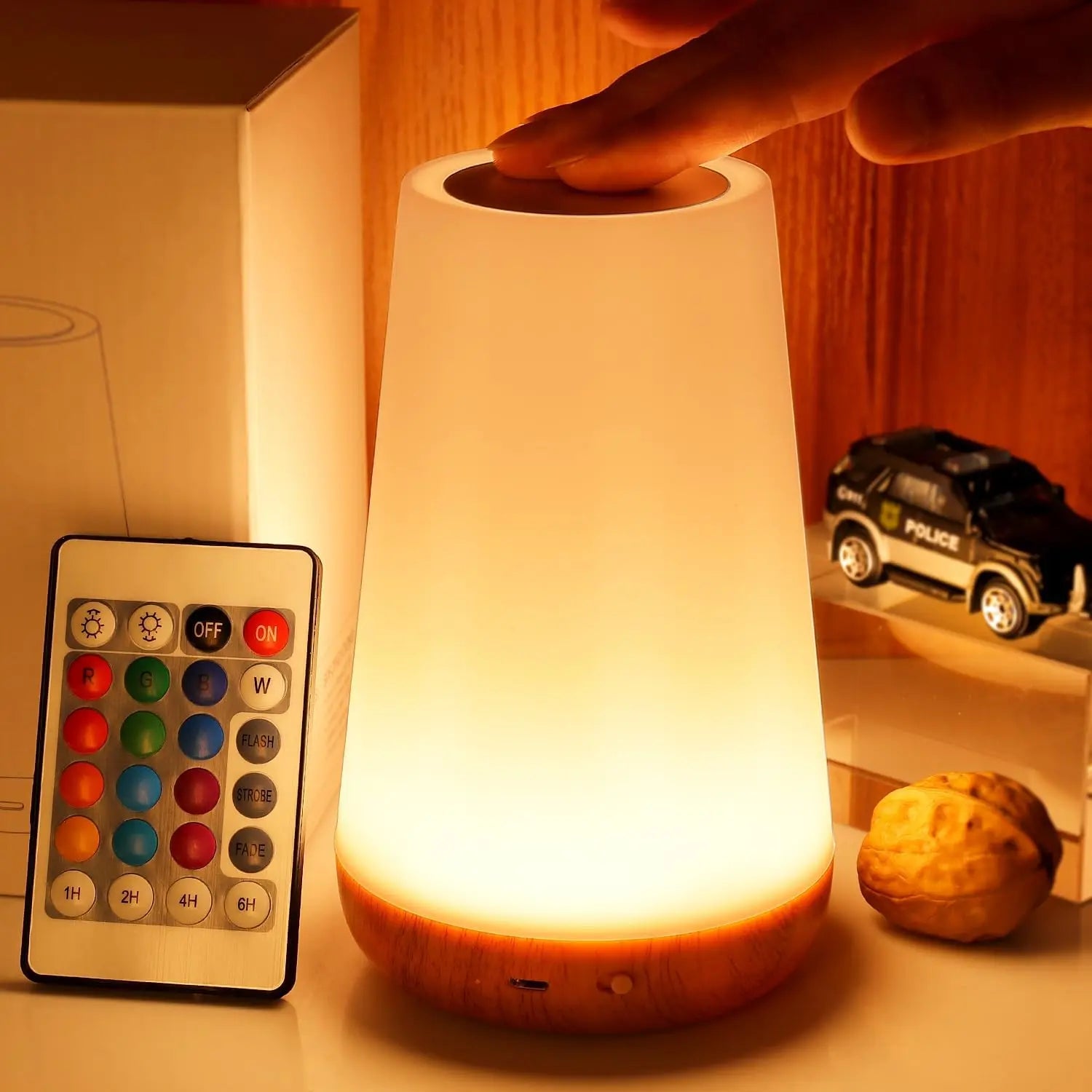 Veilleuse LED multicolore rechargeable, 13 couleurs, télécommande
