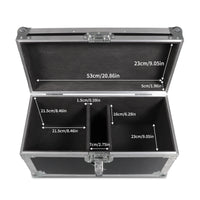 Flight case à roulettes pour 2 machines à étincelles froides, 57 x 28 x 30,5 cm
