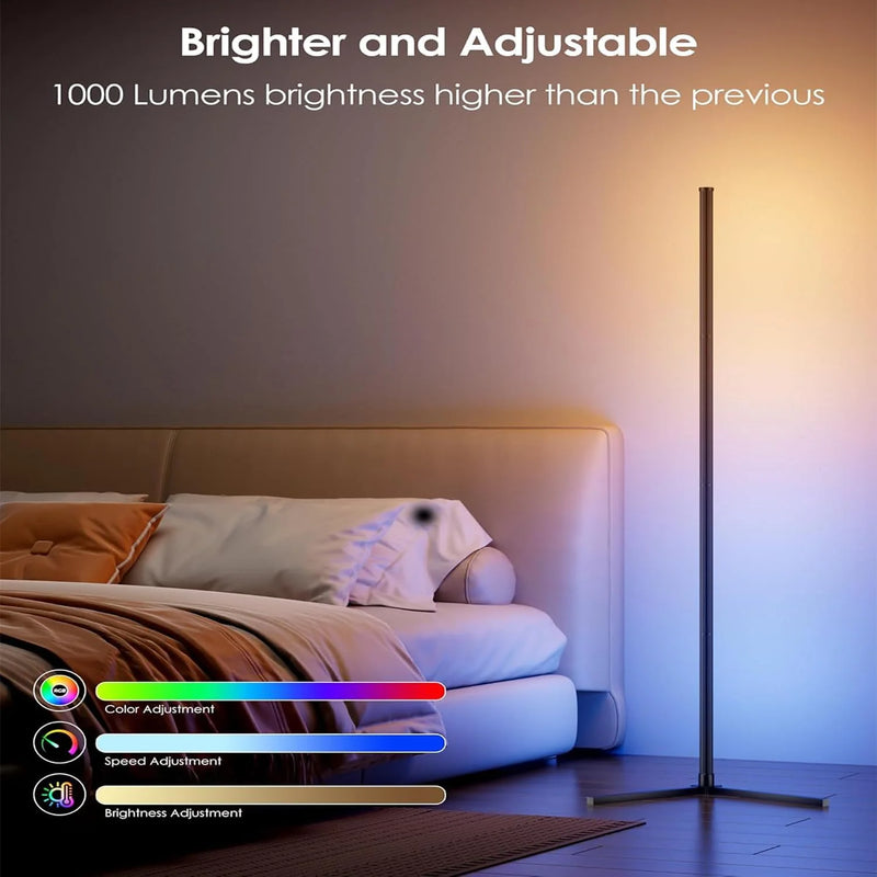 Lampadaire LED RGB USB avec télécommande et application, 40 ou 155 cm