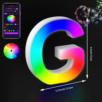 Lettres lumineuses LED RGB 15 cm – lettre G