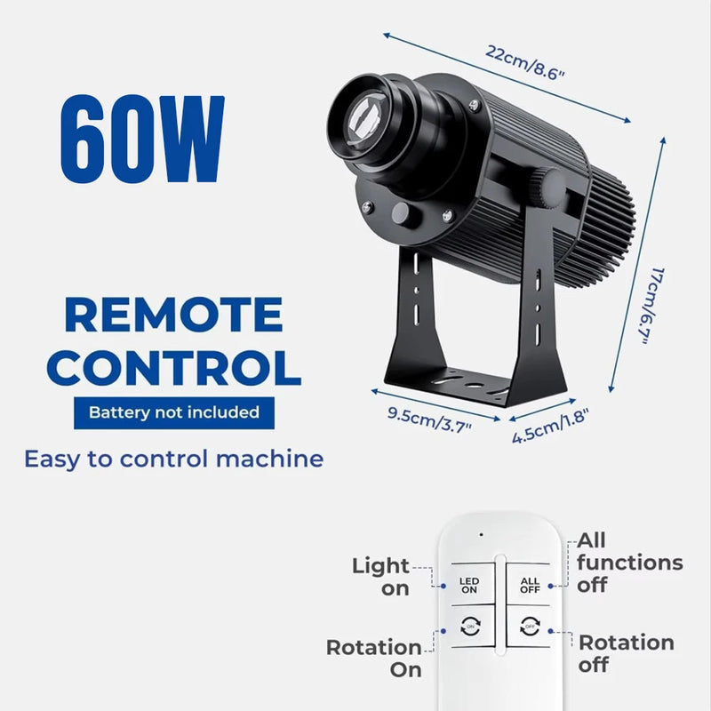 Projecteur gobo logo personnalisé, 35 à 200 W, avec télécommande