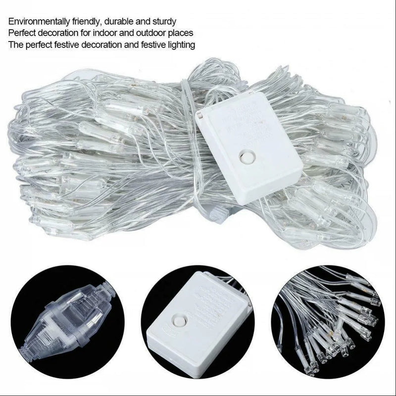 Filet lumineux LED extérieur 220 V, 4 couleurs, 1,5 x 1,5 à 3 x 2 m