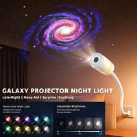 Projecteur ciel étoilé HD – veilleuse en plusieurs couleurs et luminosité réglable, galaxie projetée au mur