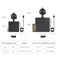 Panneau LED programmable pour voiture, pixels 32 x 32 ou 64 x 64, application Bluetooth