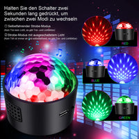 Mini boule disco LED rechargeable – modes de fonctionnement