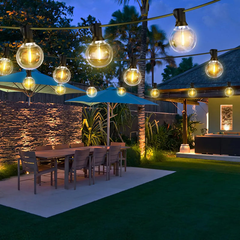 Guirlande guinguette extérieur G40 IP65 connectable, ampoules LED, 3 à 15 m