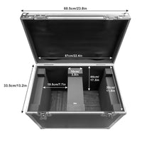 Flight case pour 2 lyres beam 230 W, à roulettes, 60,5 cm