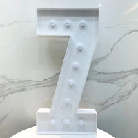 Chiffre lumineux géant 91,5 cm en carton mousse – chiffre 7 en carton mousse