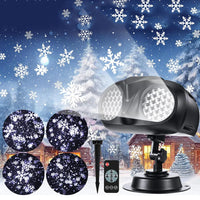 Projecteur flocon de neige extérieur LED double tête, télécommande, IP65