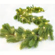 Guirlande de Noël en pin vert avec LED blanc chaud, 1,9 m
