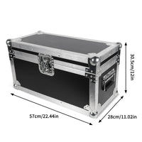 Flight case à roulettes pour 2 machines à étincelles froides, 57 x 28 x 30,5 cm