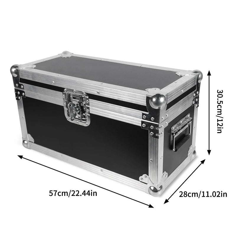 Flight case à roulettes pour 2 machines à étincelles froides, 57 x 28 x 30,5 cm