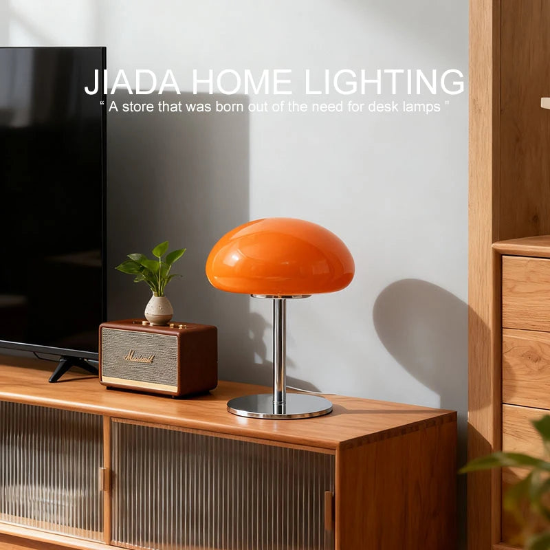 Lampe nuage en verre à dôme sur pied chromé, USB, 3 teintes