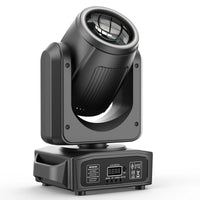 Lot de 2 lyres LED beam 150 W à anneau halo RGB, prisme 18 facettes