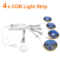 Ruban LED COB 12 V à capteur tactile – kit à 4 rubans