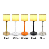 Lampe de table sans fil à abat-jour tissu, pied télescopique, 2000 mAh