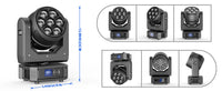 Mini lyre LED œil d'abeille – dimensions et vues sous six angles