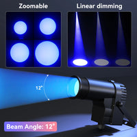 Pinspot LED RGBW 30 W DMX, lot de 2