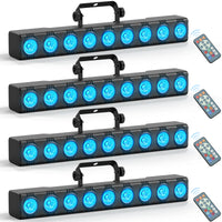 Barre LED RGBW pour éclairage mural, lot de 4, DMX, 36 ou 200 W