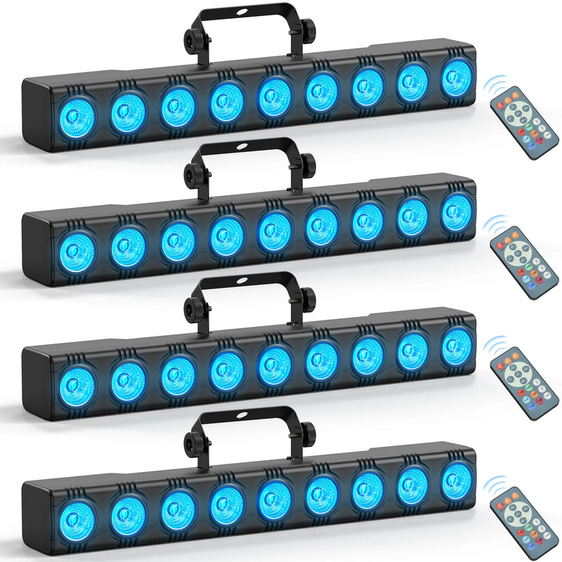 Barre LED RGBW pour éclairage mural, lot de 4, DMX, 36 ou 200 W
