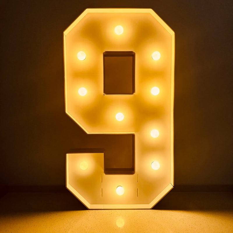 Chiffre marquee 73 cm – le chiffre 9 allumé