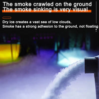 Machine à fumée lourde 3500 W – brouillard qui rampe au sol sous une lumière colorée
