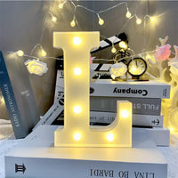 Lettre lumineuse LED 16 cm à piles, A à Z, esperluette et cœur rouge