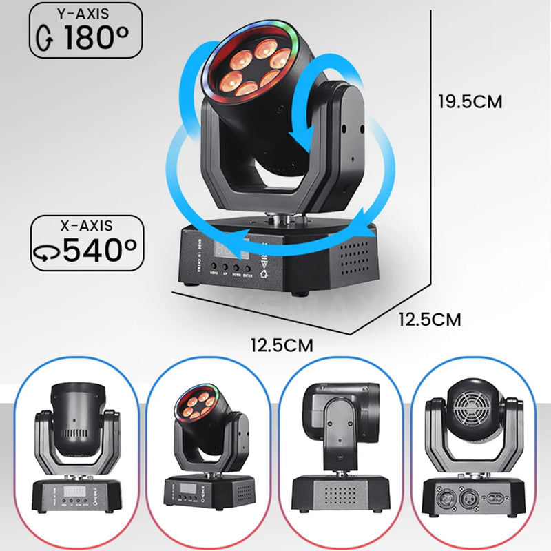 Jeu de lumière soirée mini lyre LED 30 W, DMX, télécommande