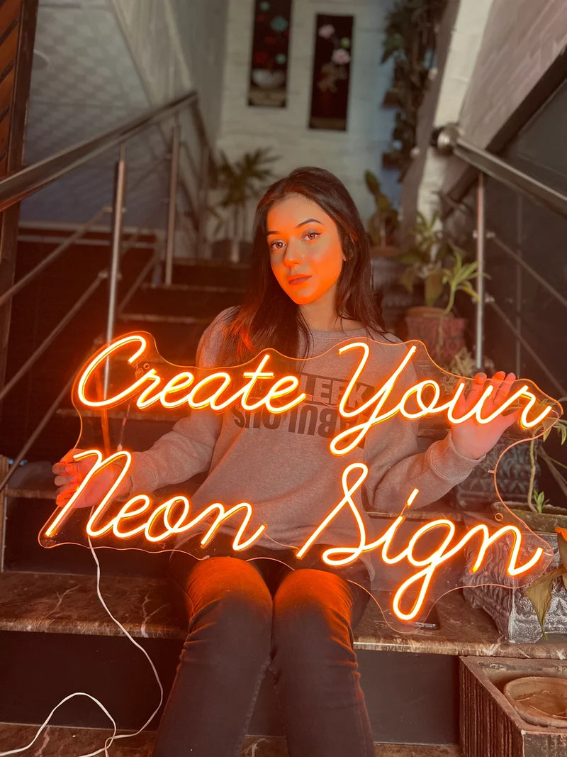 Néon nom personnalisé grand format, 25 à 125 cm, mariage et cadeau