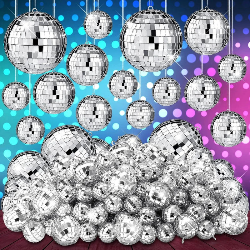 Boule à facettes miroir à suspendre, 1 ou 5 pièces, de 2 à 40 cm