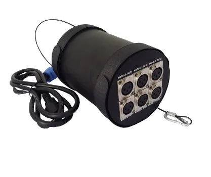 Répartiteur DMX 6 sorties XLR, amplificateur isolé en boîtier cylindrique