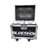 Machine à étincelles froides 750 W – deux machines blanches dans un flight case ouvert