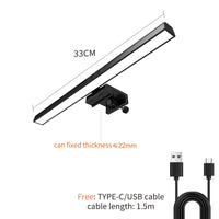 Barre lumineuse écran PC 18 à 50 cm – modèle noir de 50 cm avec câble de 1,5 m