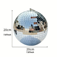 Boule à facettes en verre miroir 10, 15, 20 ou 30 cm, anneau de suspension, lot de 4 en 10 cm