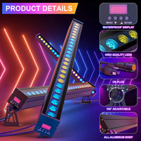 Barre LED murale RGB – afficheur, LED, fiche US et support orientable